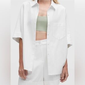 lululemon athletica White Oversized Button-Down Shirt